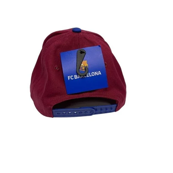 NEW! Barcelona FC Red Blue Football Soccer Snap Back Hat Men's Fan Ink - Picture 2 of 4